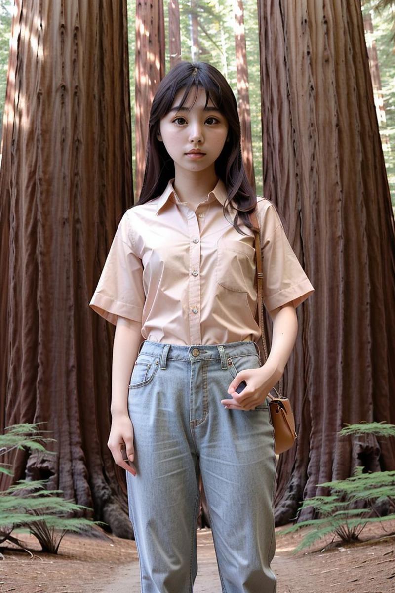 36344-2751849744-_lora_emi_kurita_obj20_0.7_, full_body, standing, sandals, (shirt), pants, (california redwoods), (emi_kurita_ 1.3), perfect fac..jpg